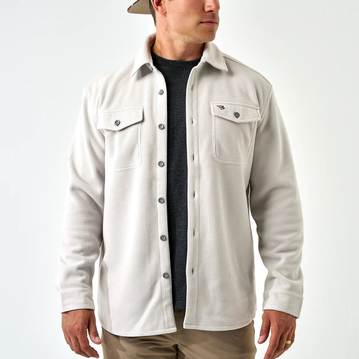 Burlebo Men's Kings Jacket - Light Grey w/ Classic Deer Camo Lining