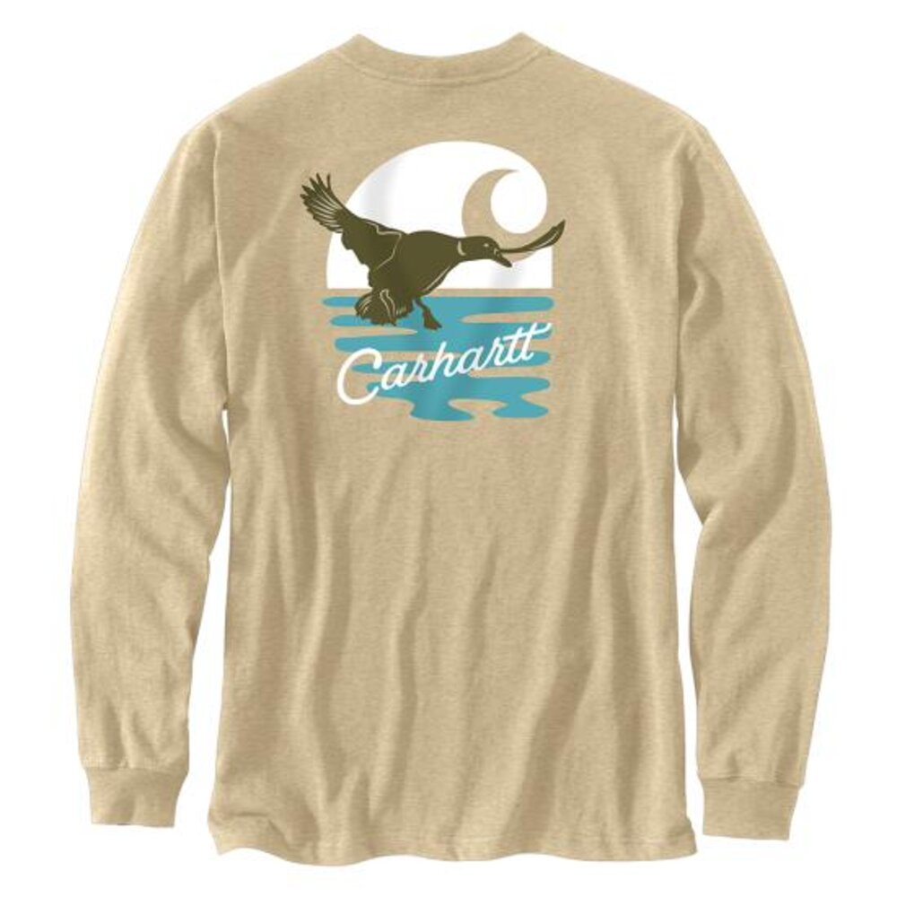 Carhartt Men's Loose Fit Heavyweight Long-Sleeve Pocket Duck Graphic T-Shirt