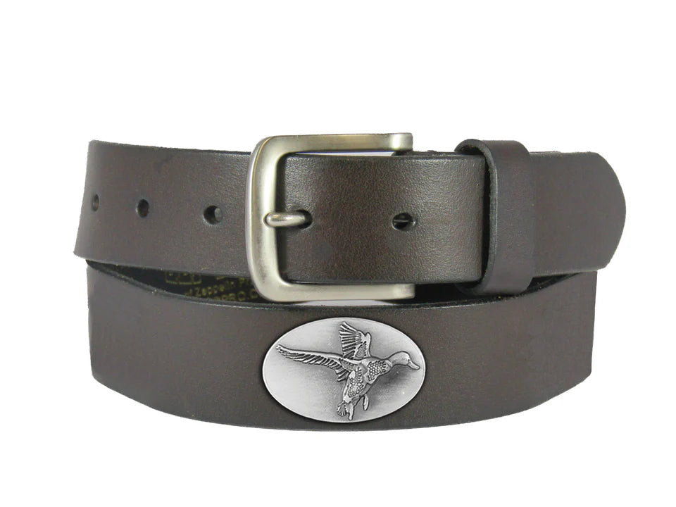 Zep-Pro Men's Mallard Brown Leather Concho Belt