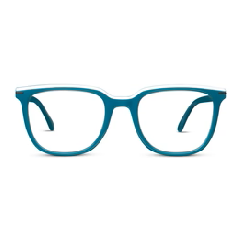 Peepers Dante Soft‑Square Blue‑Light Reading Glasses - teal