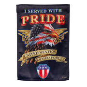 Evergreen I Served with Pride Garden Flag