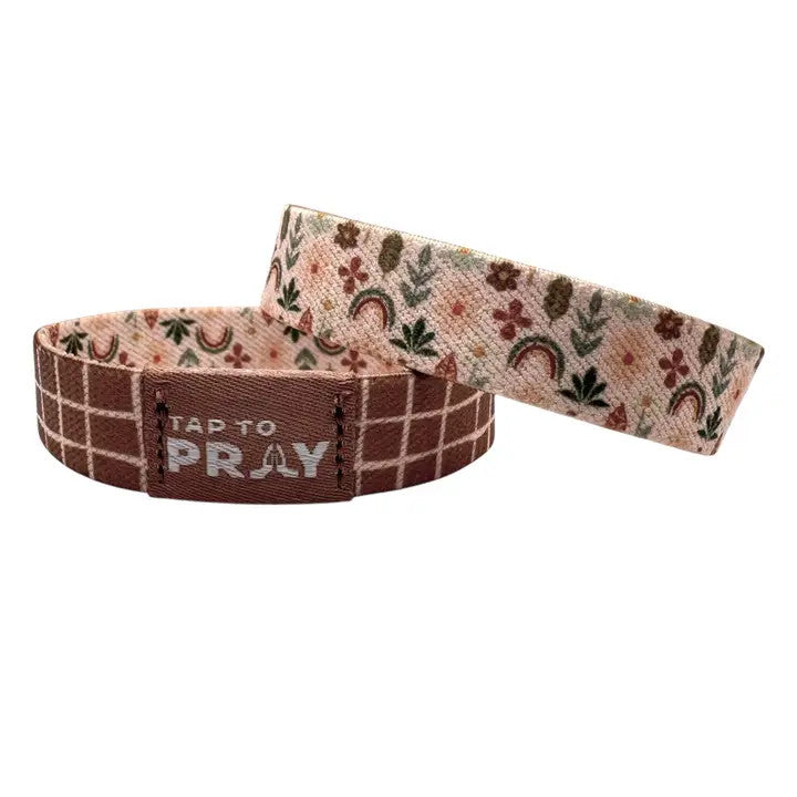 Tap To Pray Medium Prairie & Plaid Wristband