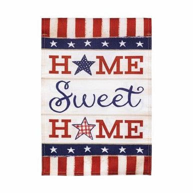 Evergreen Patriotic Home Sweet Home Garden Flag