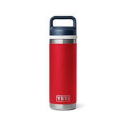 Yeti Rambler 18 Oz Water Bottle with Chug Cap - Rescue Red/White/Navy
