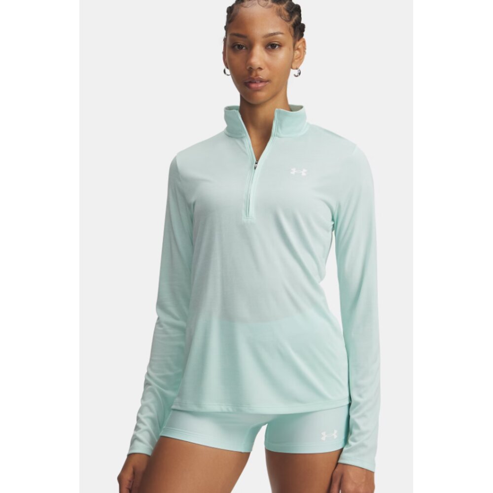 Under Armour Women's UA Tech Twist 1/2 Zip - Refresh Mint/White