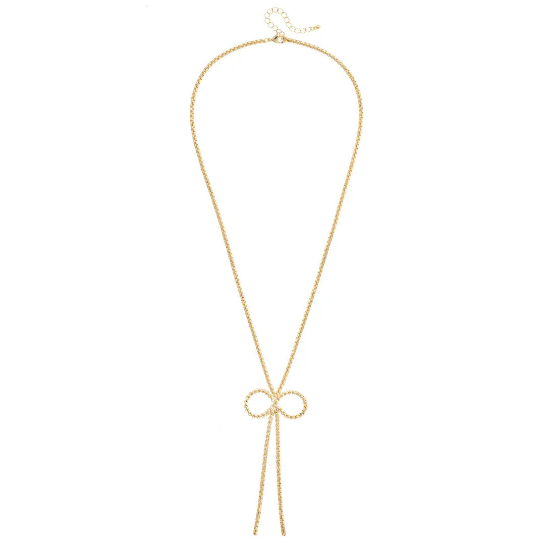 Canvas Joleen Bow Chain Necklace - Shiny Gold