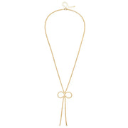 Canvas Joleen Bow Chain Necklace - Shiny Gold