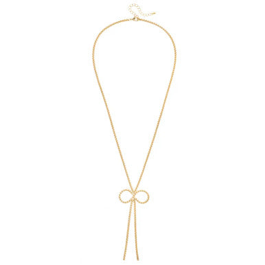 Canvas Joleen Bow Chain Necklace - Shiny Gold