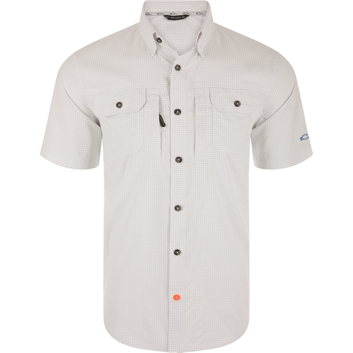 Drake Men's Wingshooters Trey Grid Check Short Sleeve Shirt