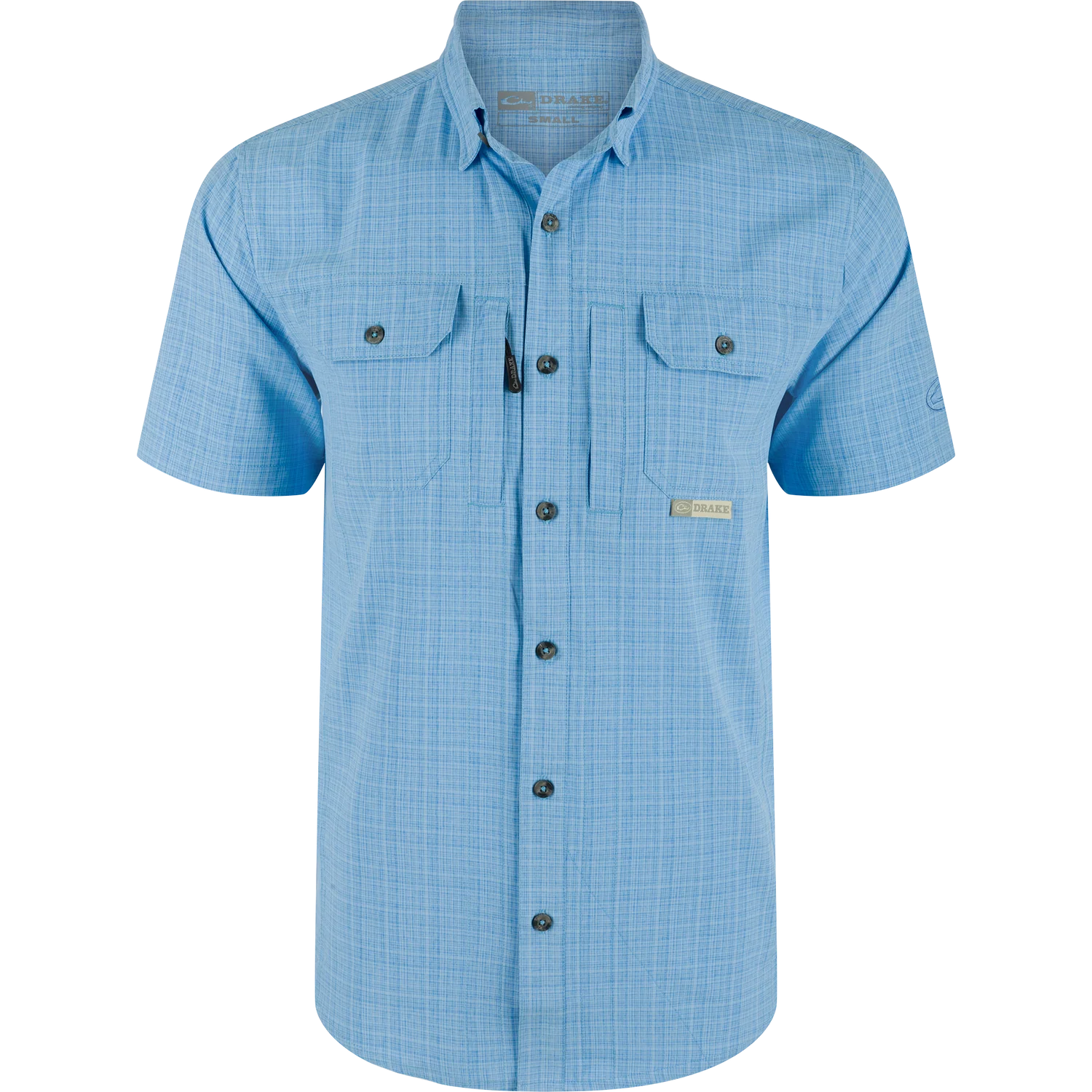 Drake Men's Wingshooter Trey Cross Hatch Short Sleeve Shirt