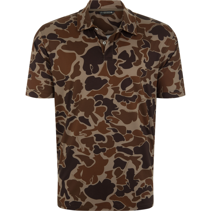 Drake Waterfowl Men's Performance Print Polo Shirt