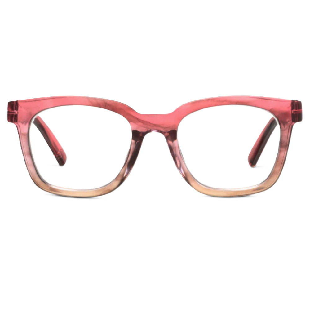 Peepers To the Max Blue Light Reading Glasses — Rose Ombre Horn