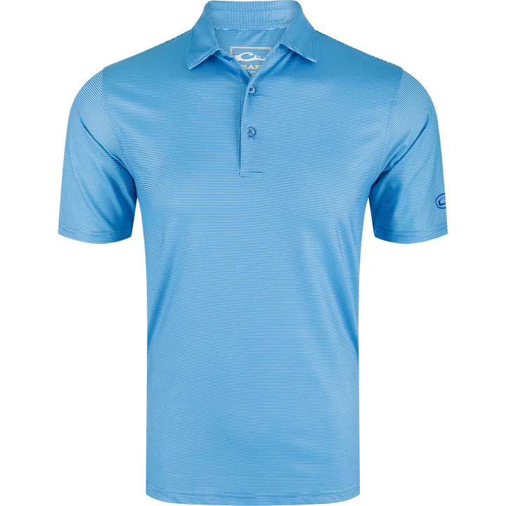 Drake Waterfowl Men's Performance Chalk Striped Polo Shirt