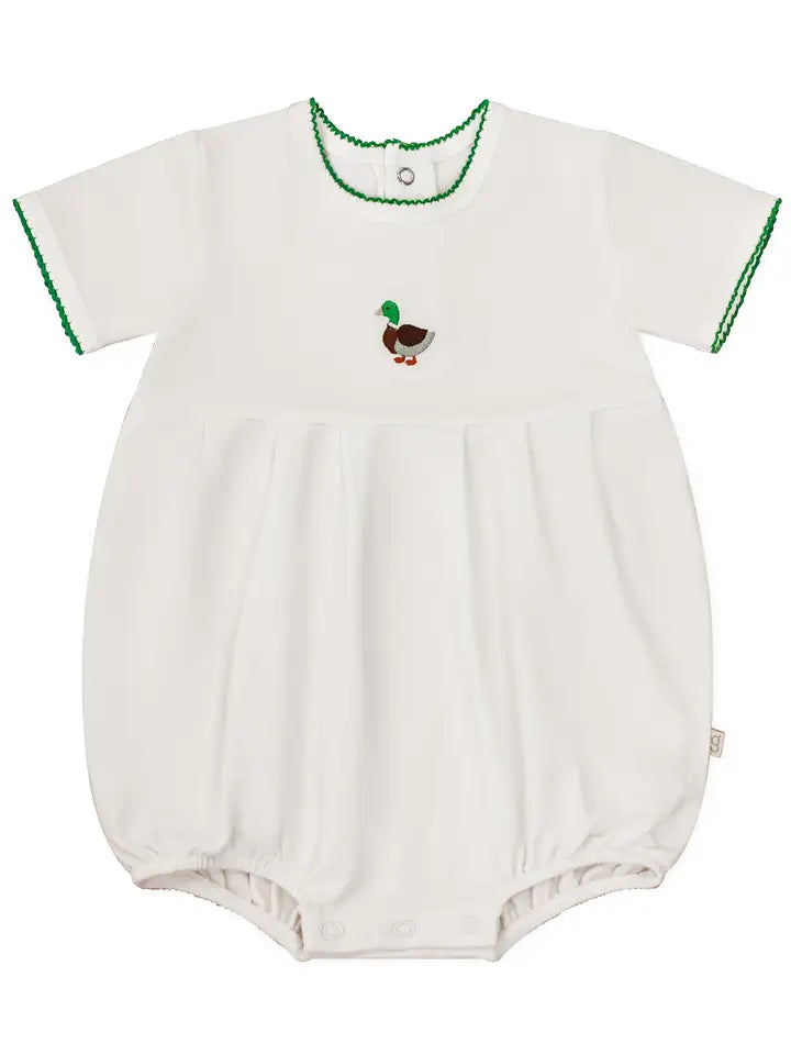 Goosies Infant Boys Pip Embroidered Bubble -Mallards