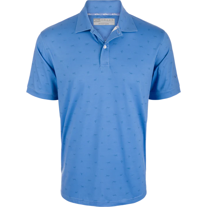 Drake Waterfowl Men's Performance Print Polo Shirt