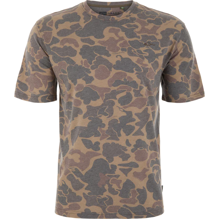 Drake Men's Head Tri Blend Crew Short Sleeve T-Shirt