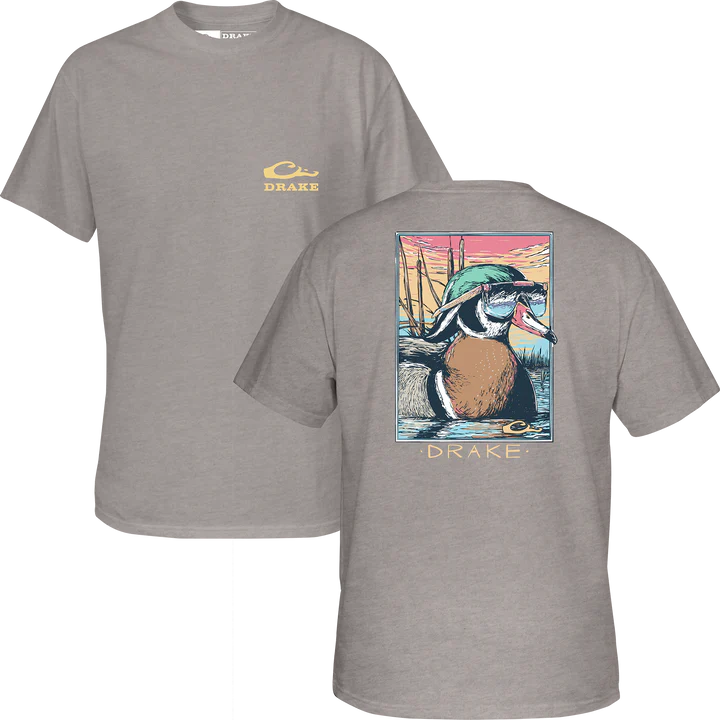 Drake Youth Pop Art Wood Duck Sunglasses T-Shirt