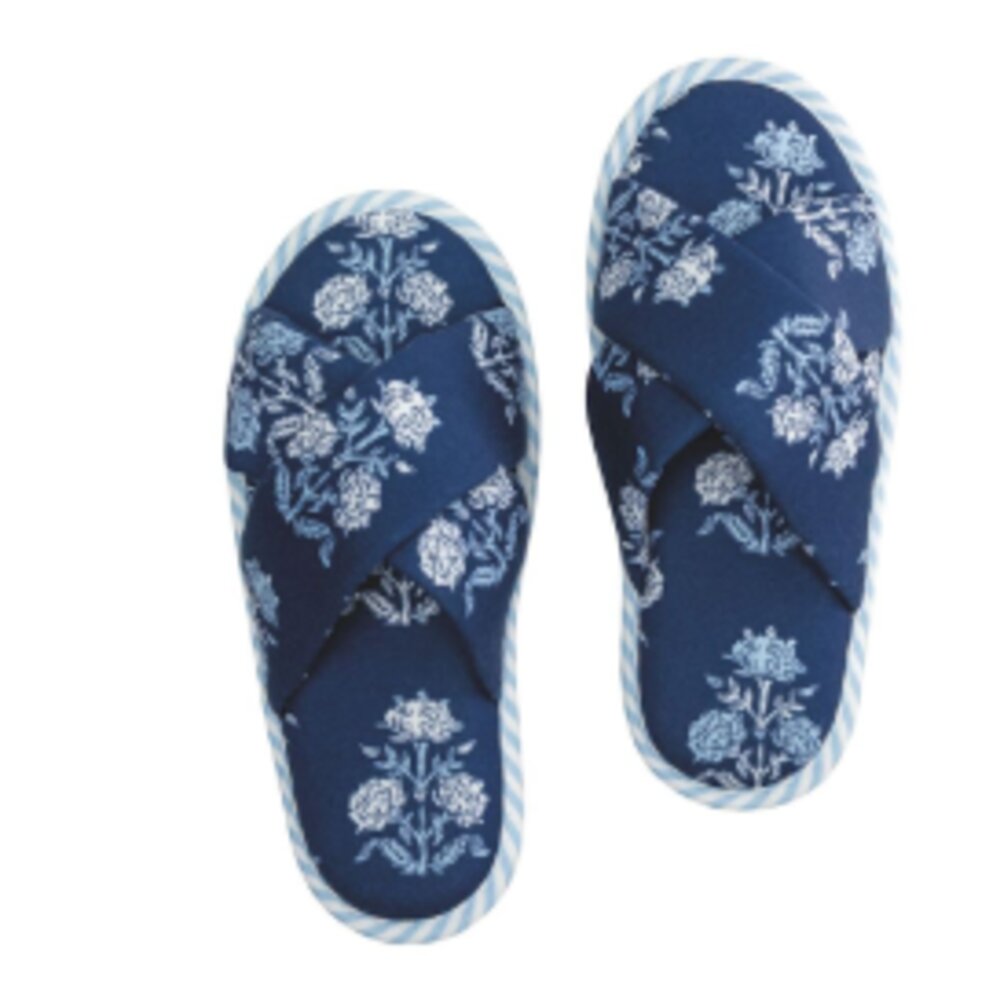 Mud Pie Women's Block Print Slippers