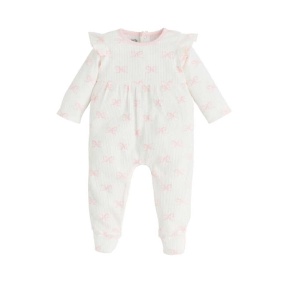 Mud Pie Baby Girl Ruffle Bow Sleeper
