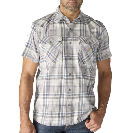 Carhartt Men's Montana Bozeman Relaxed Short Sleeve Plaid Shirt