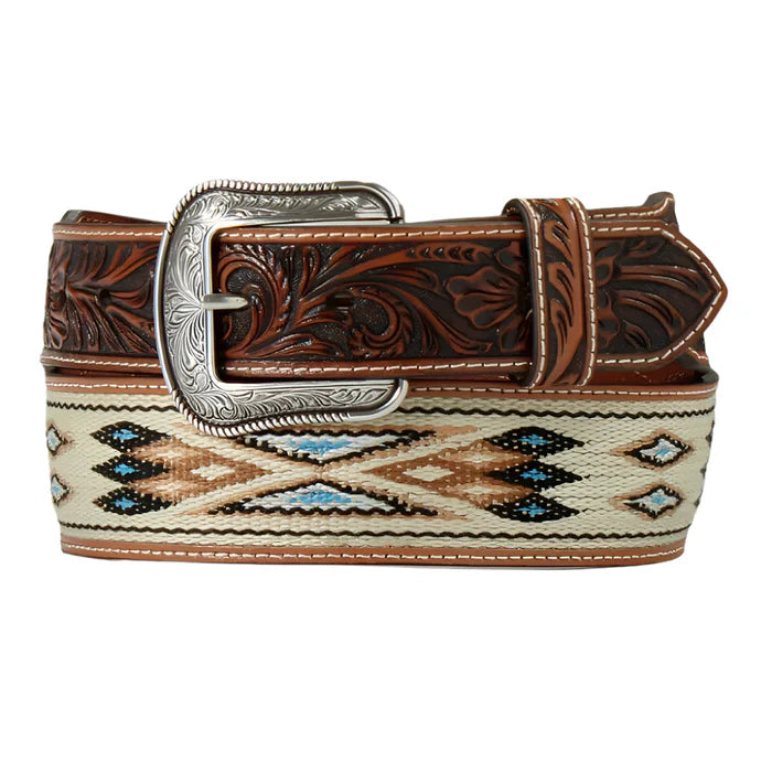 M&F Western Men's 3D Woven Southwest Inlay Belt