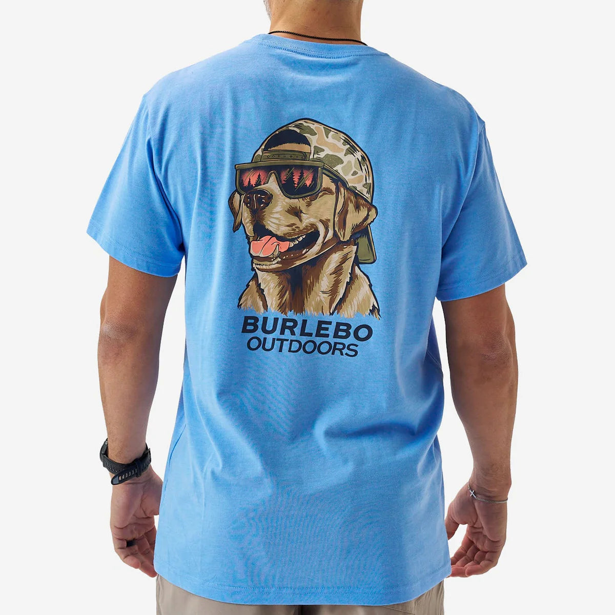 Burlebo Men's Short Sleeve Tee - Mallard Camo Dog