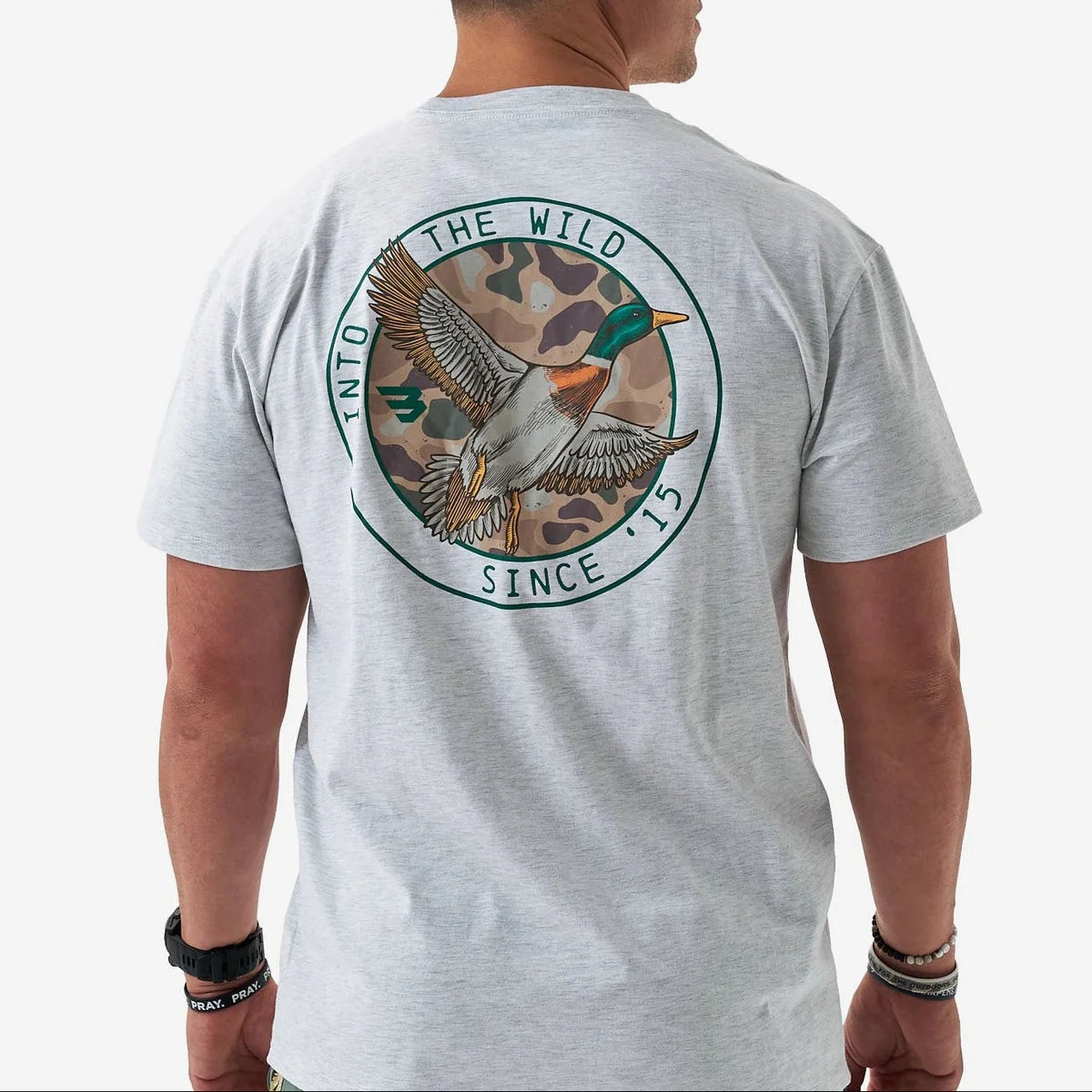 Burlebo Men's Short Sleeve Tee - Camo Mallard Duck