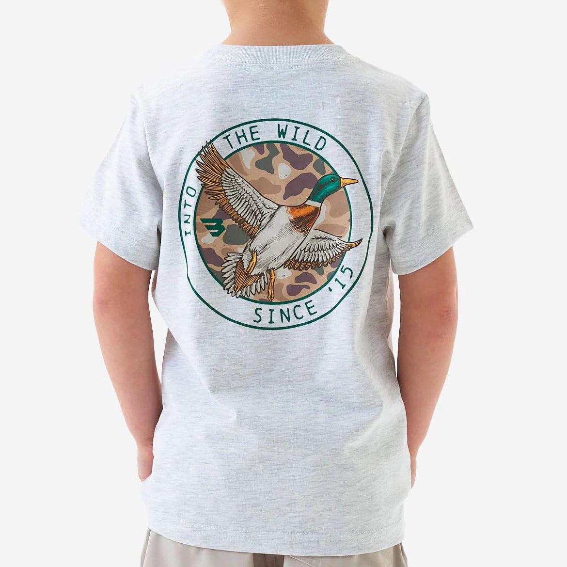 Burlebo Youth Short Sleeve Tee - Camo Mallard Duck