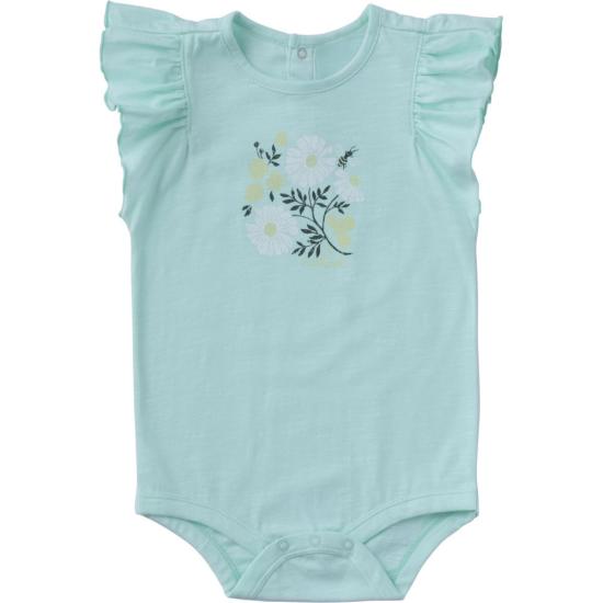 Carhartt Infant Girls Ruffle Sleeve Bee Bodysuit
