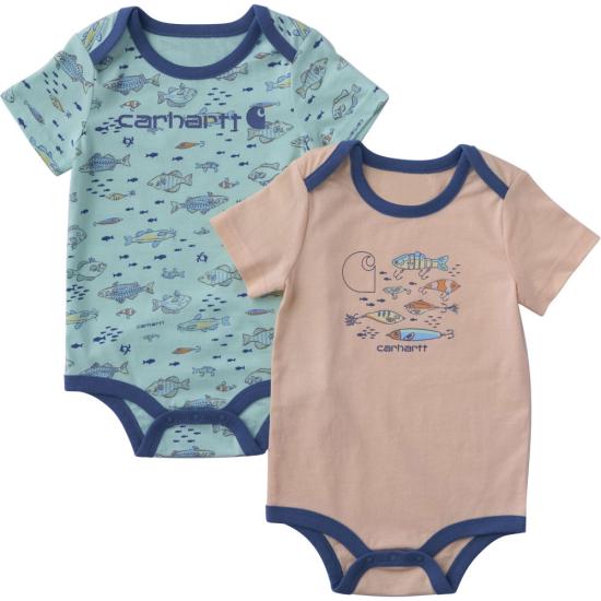 Carhartt Infant Boys Short Sleeve Fish 2-Piece Bodysuit Set