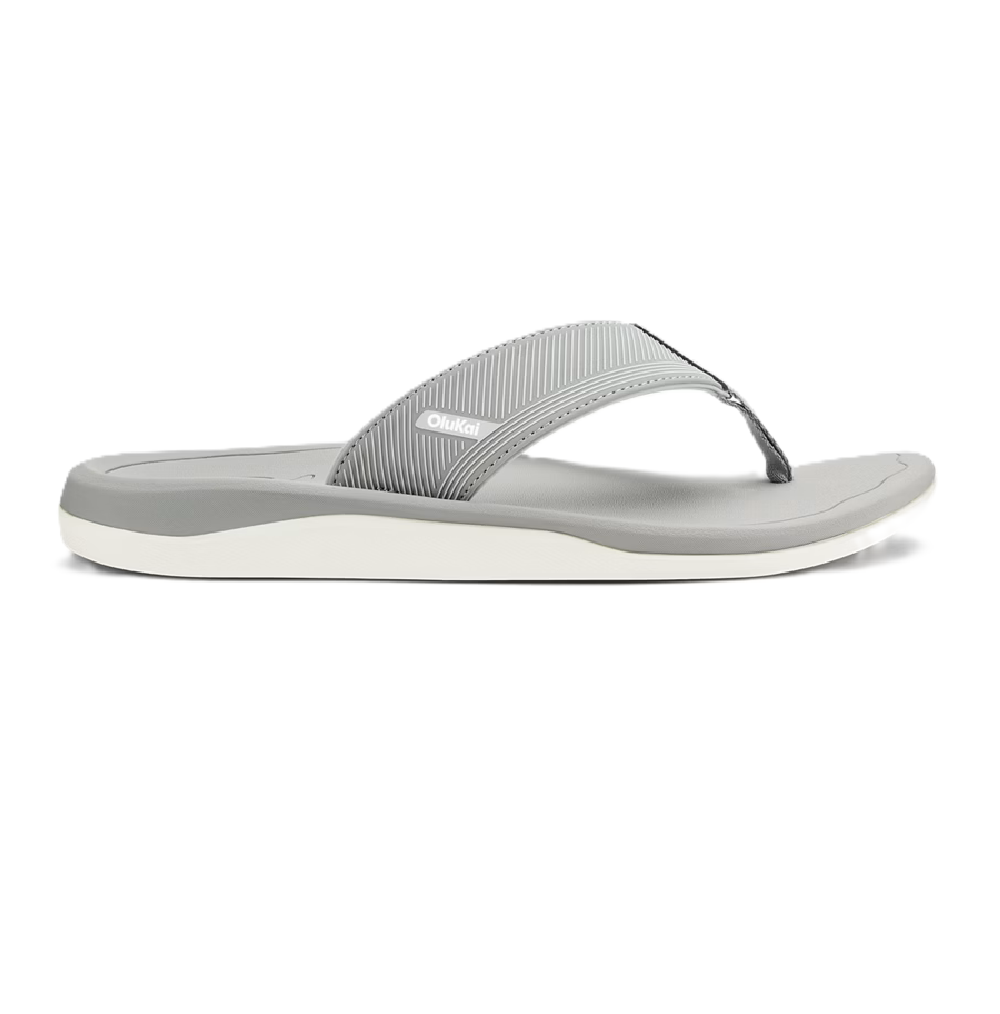 OluKai Men’s Ahi Kai Leather Slip-On Sandals