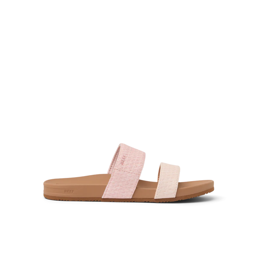 Reef Kids Cushion Vista Slide Sandals - Pink/Tan