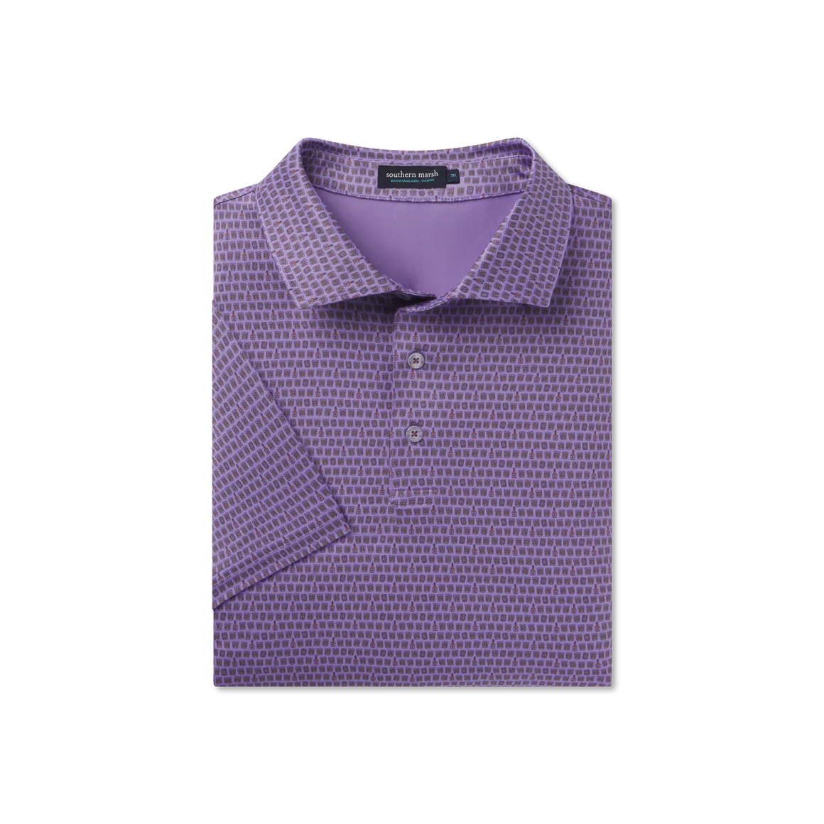 Southern Marsh Men's  Flyline Performance Polo - Bourbon Trail