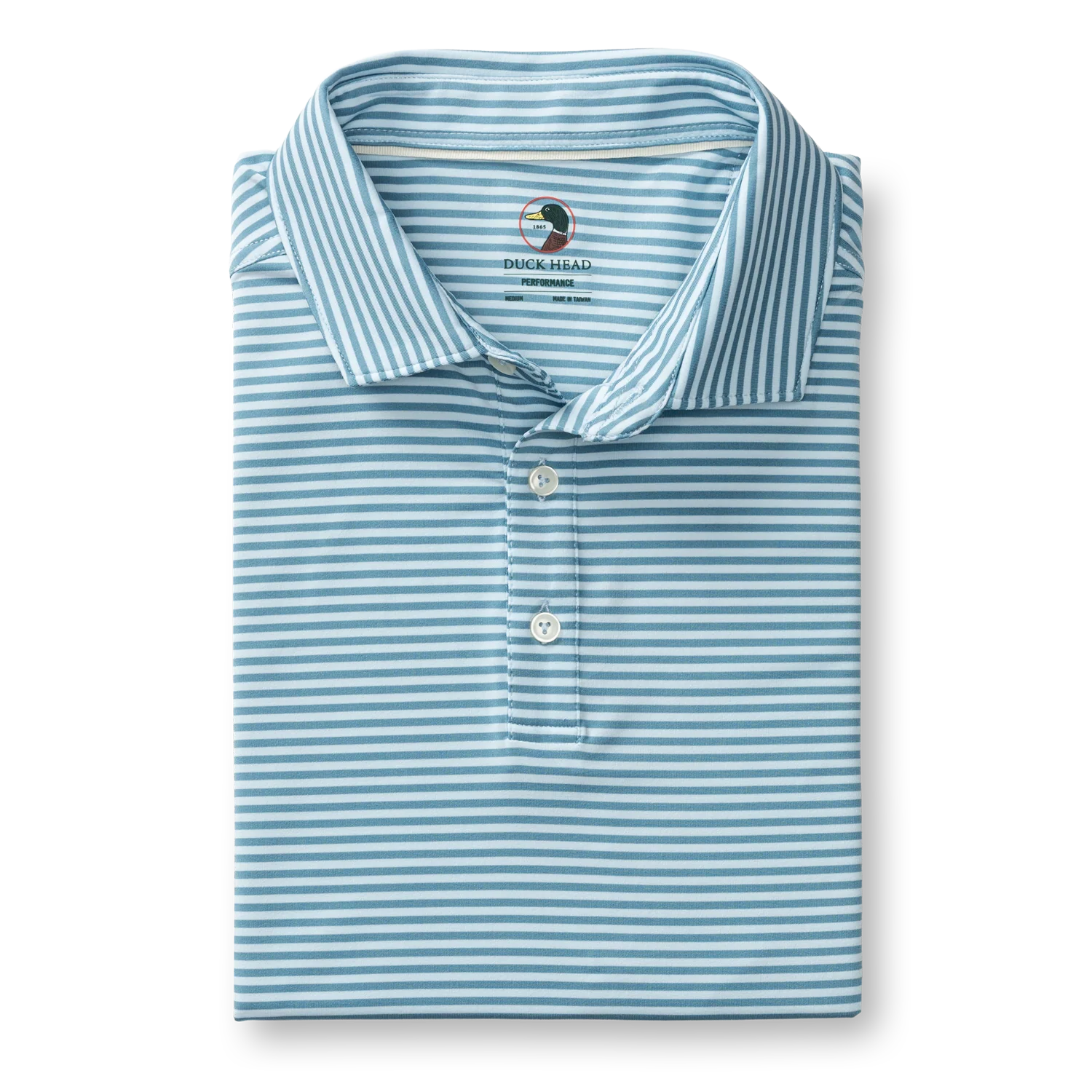Duck Head Men's Long Drive Performance Polo Windor Stripe