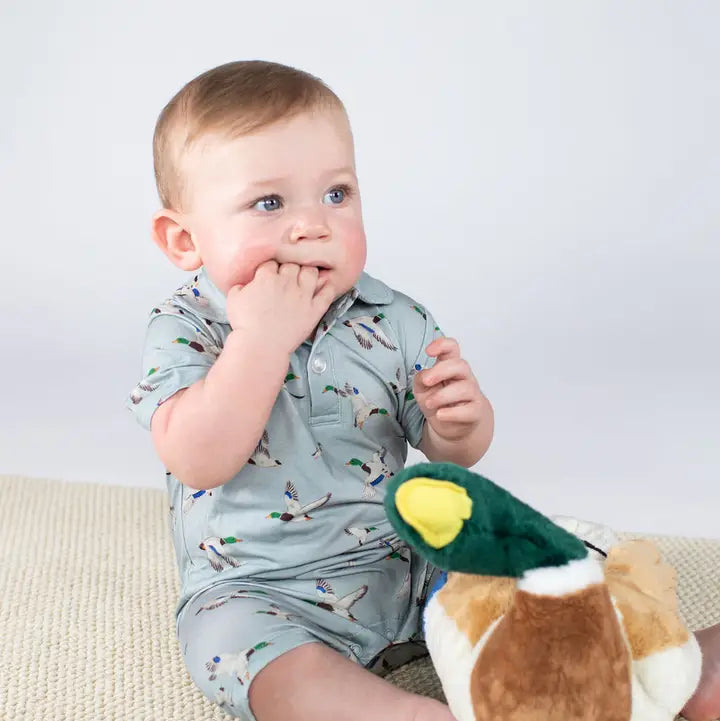Goosies Infant Short Sleeve Polo Romper