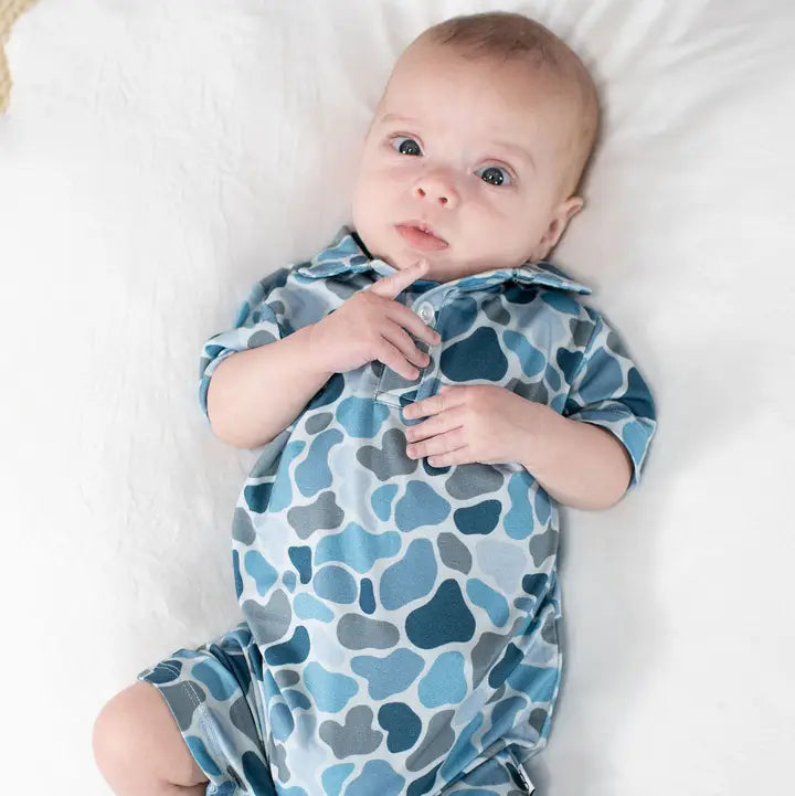 Goosies Infant Short Sleeve Polo Romper