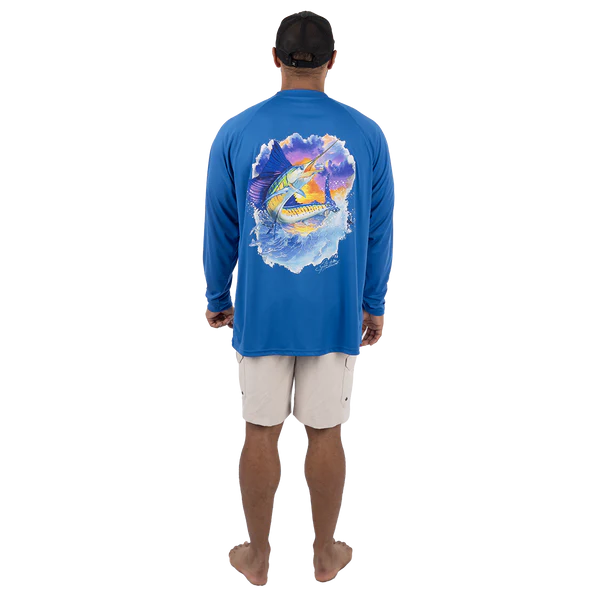 Bimini Bay Men's Hook M' Performance Long Sleeve - Sailfish