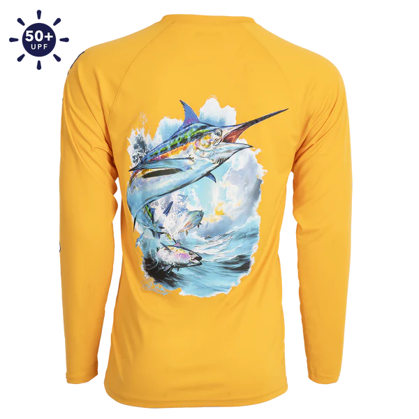 Bimini Bay Men's Hook M' Performance Long Sleeve - Marlin