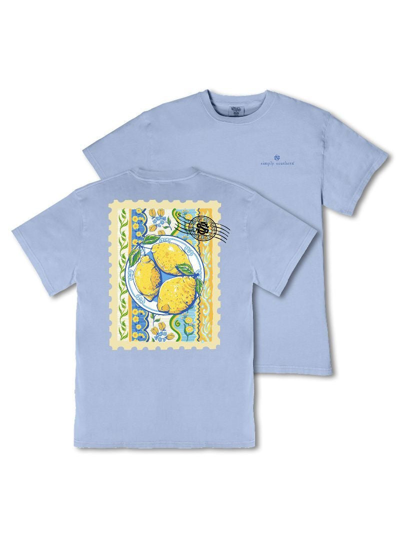 Simply Southern Women's Mineral Wash Lemon Tee