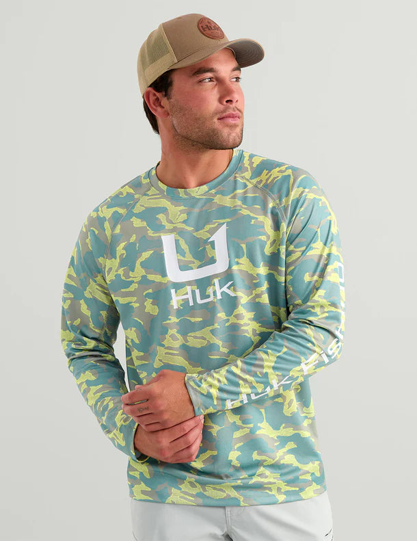 Huk Men's Icon Printed Performance Crew