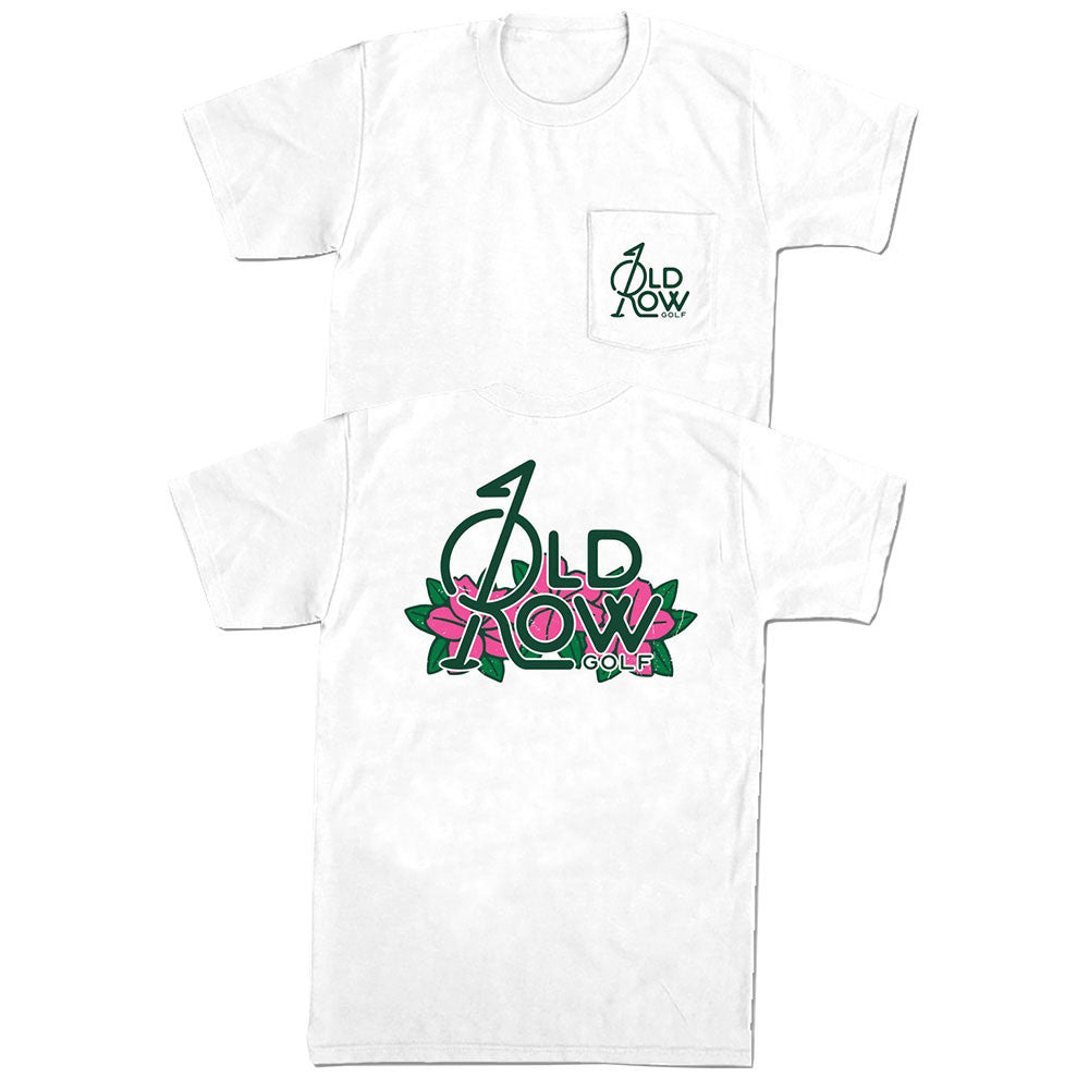 Old Row Men's Golf Flower Tee - White
