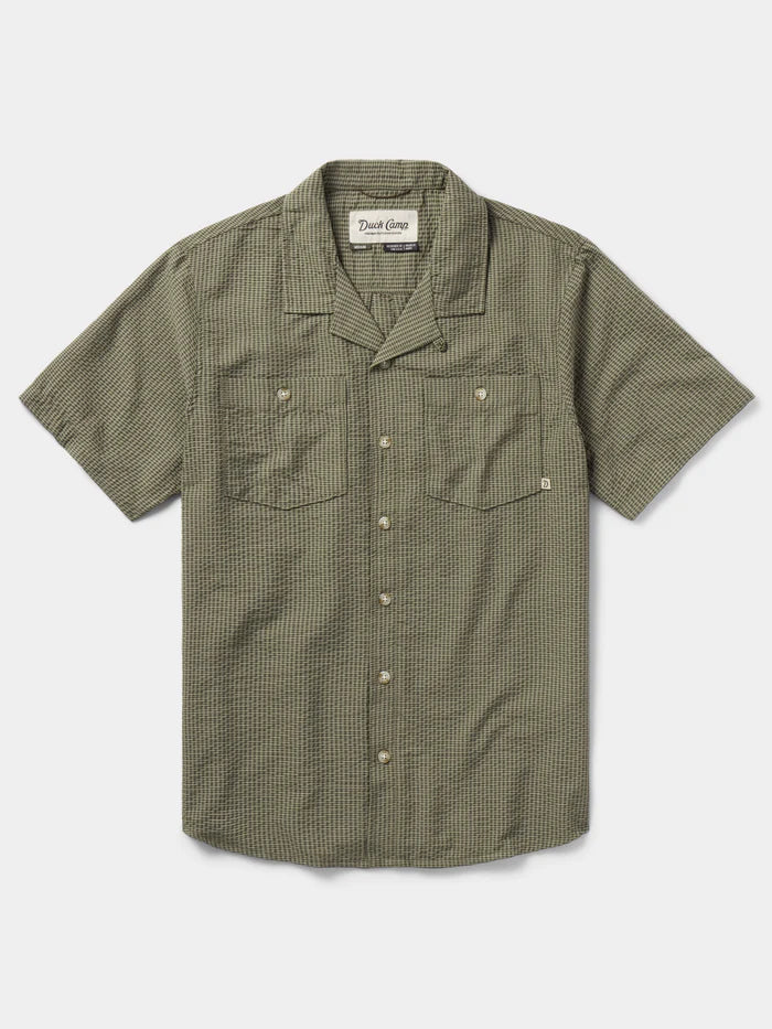 Duck Camp Men's Coastal Seersucker Shirt Short Sleeve