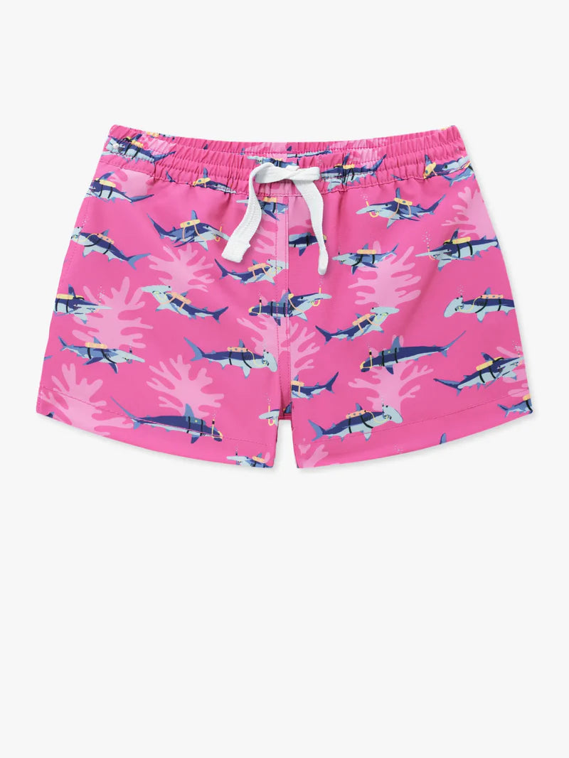 Chubbies Toddler Classic Swim Trunk - The Lil Great Pink Shark