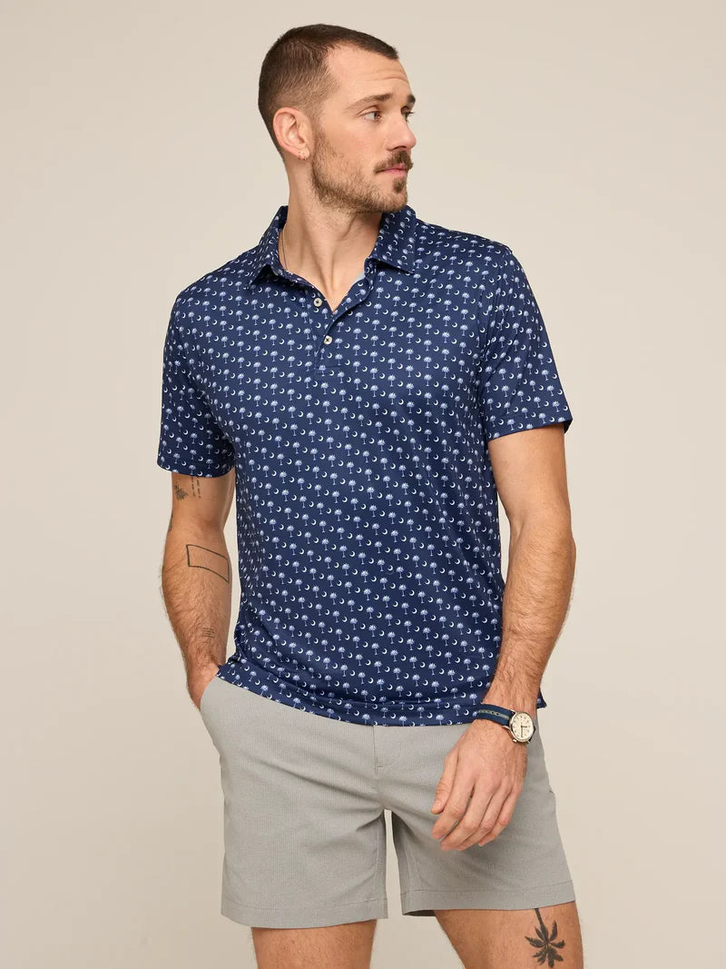 Chubbies Men's The Goodnight Palmetto Moon Performance Polo