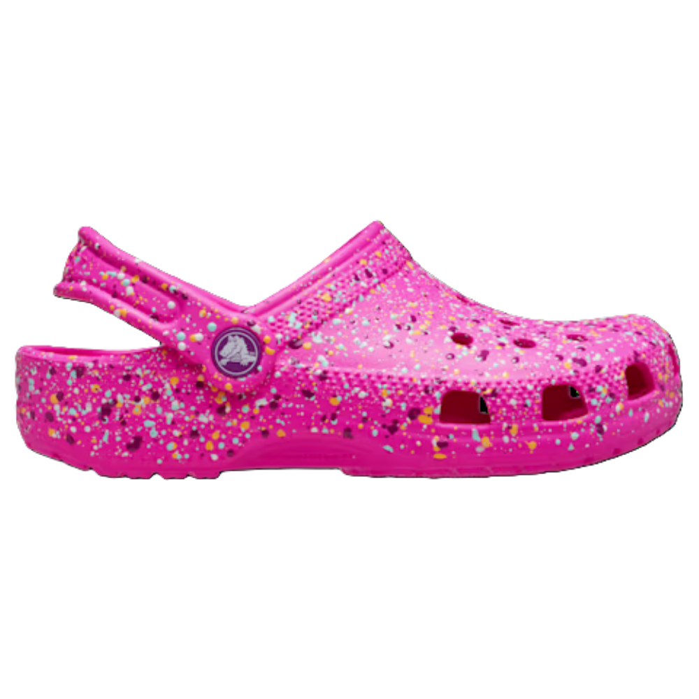 Crocs Kids Classic Paint Splatter Clog - Pink Crush Multi