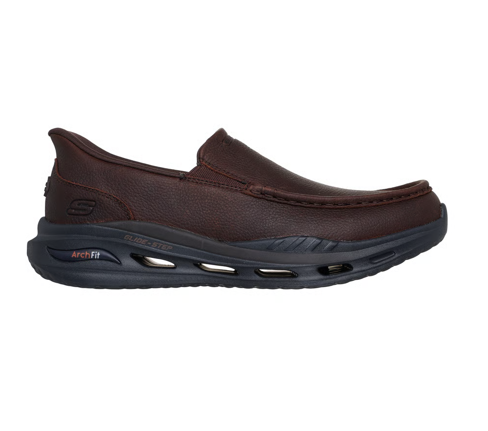 Skechers Men's Arch Fit Orvan Glide Moc Brown