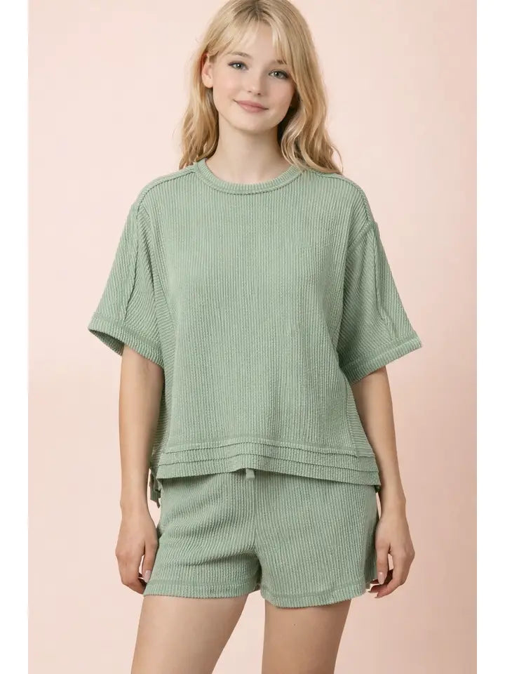 Very J Women's Ribbed Knit Set
