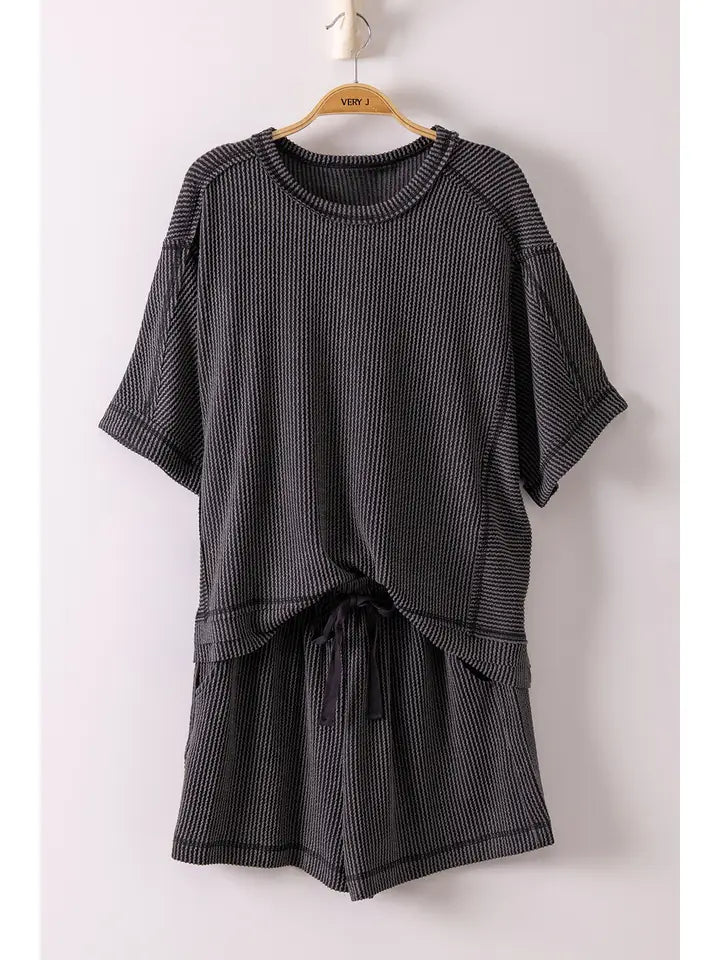 Very J Women's Ribbed Knit Set