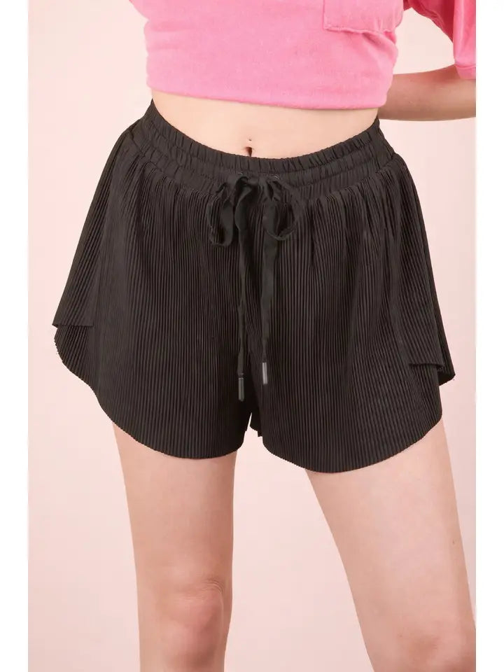 Very J Women's Pleated Comfy Shorts