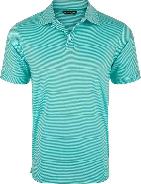 Drake Waterfowl Men's Performance Chalk Striped Polo Shirt